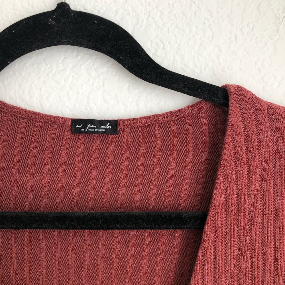 Out From Under Ribbed Button Front Cardigan - image 3